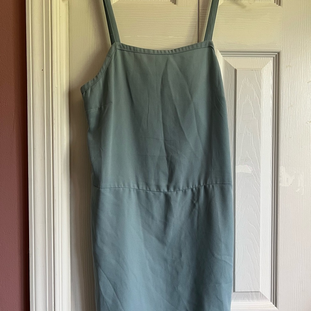 Valette Blue Spaghetti Strap Sheath Mini Dress